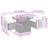 Vidaxl Garden Sofa Set Black