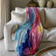 Technicolor Marble - 1 Piece Premium Sherpa Blanke Throw Blanket-1916226714