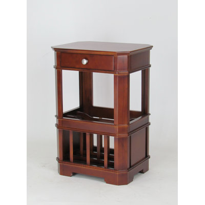 Hiatt Wood Free Standing Magazine Rack