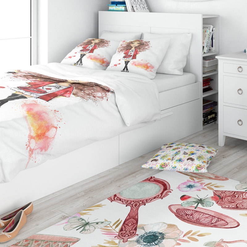 Ensemble de housse de couette designart à la mode teenage, Housse de couette très grand + 2 taies décoratives