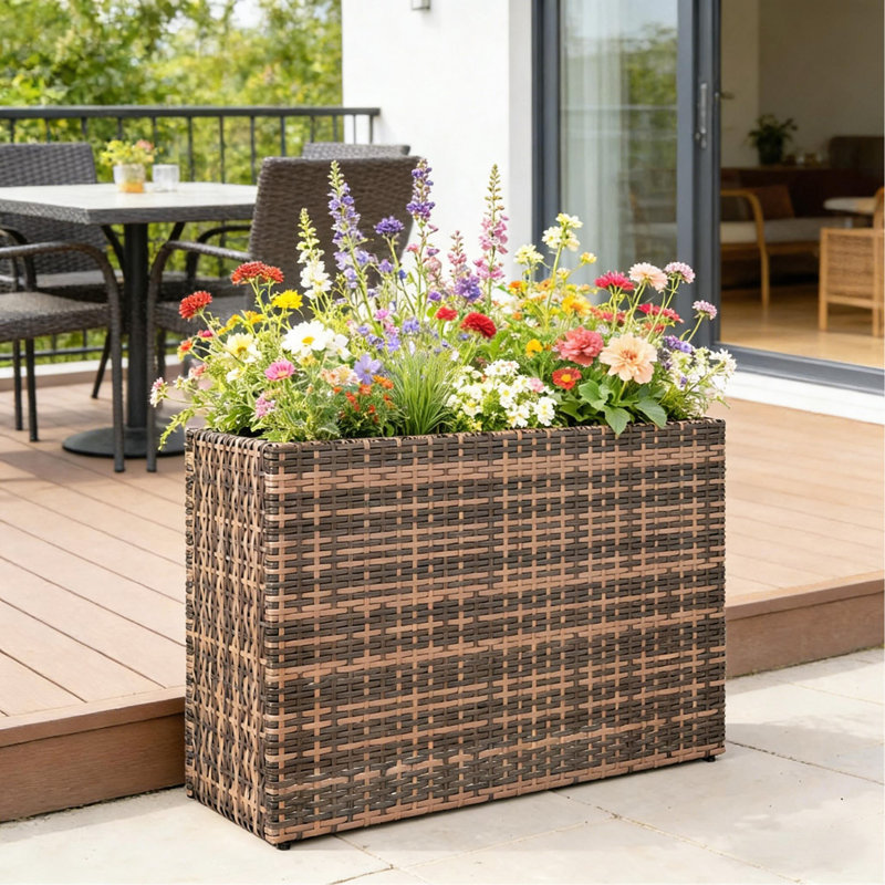Jardinière surélevée moderne, lit surélevé pour jardin, Brown