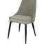 De 2 chaises de salle à manger glamour grises - Coussin, dossier élégant, extérieur à pieds fuselés, style Mid-Century