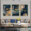 "Luxurious Aluminium", ensemble de 3 impressions encadrées sur toile-975820846-975820881