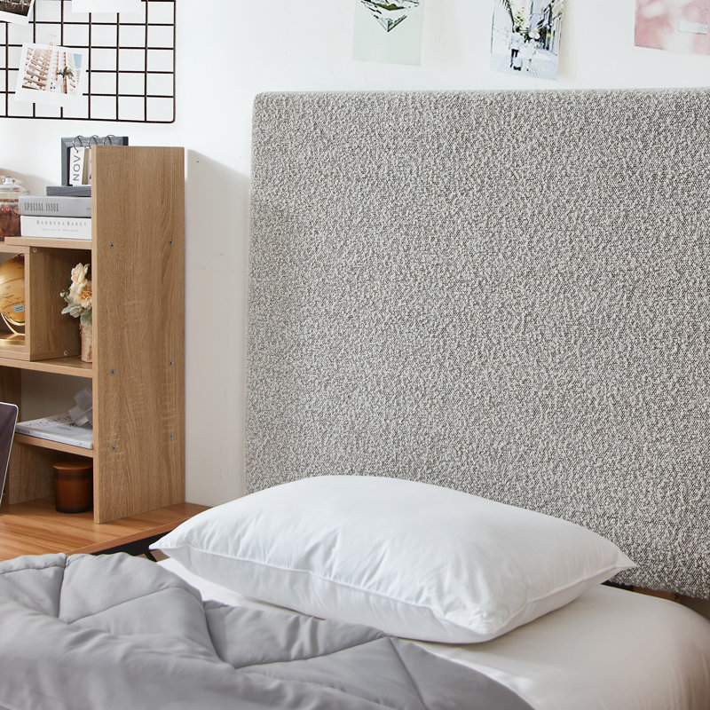 Villa Classic Upholstered Boucle Headboard Twin XL, Light Gray