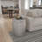 Serenity Side End Table with 18 Inch Round Top, In Antique White Mango Wood