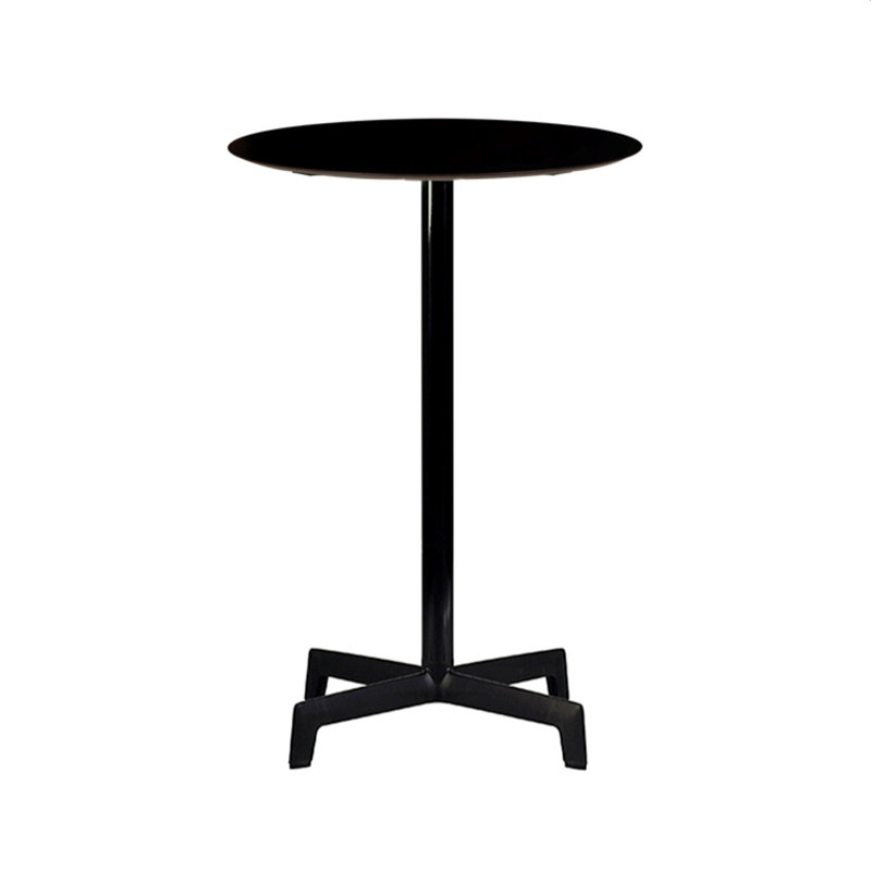 Sputnik Round Dining Table, 23.62" W x 23.62" L, Black, Bar Table (42.91" Height)