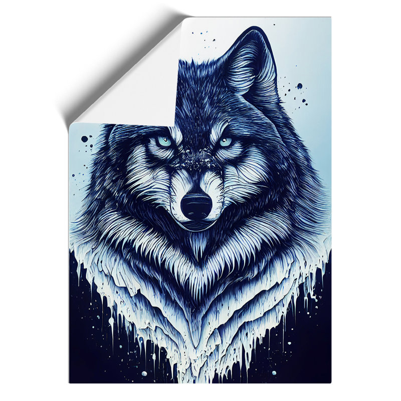 Winter Wolf Art No.3 - Wall Art, 29.7cm H x 21cm W, Paper, No Matte