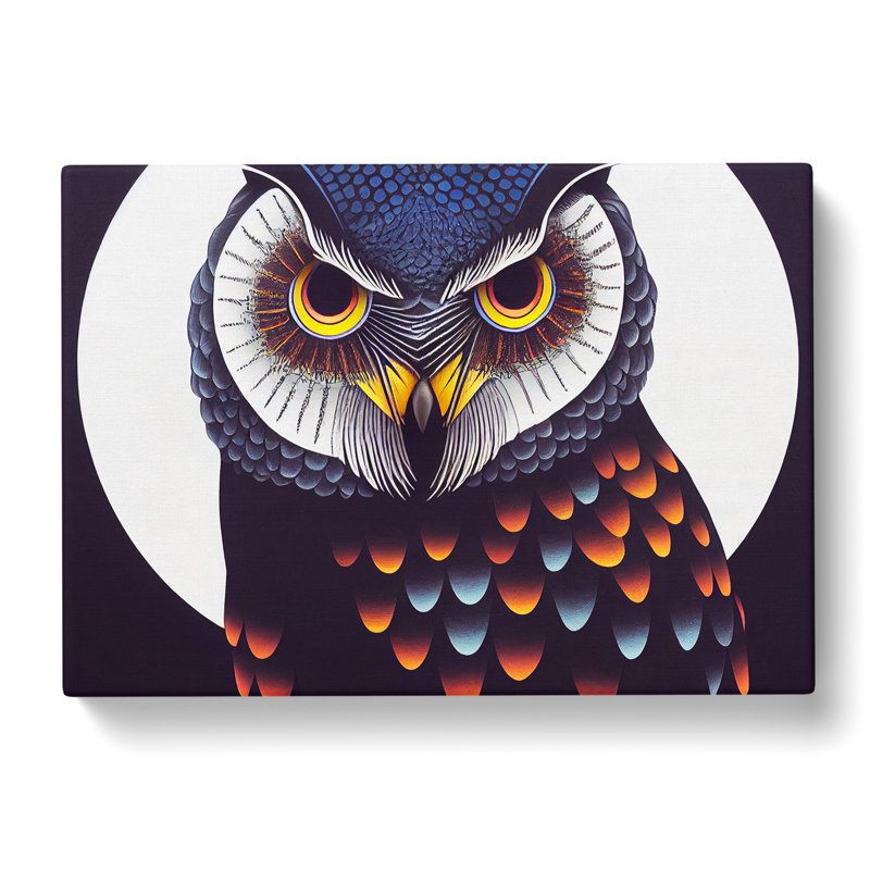 Beguiling Owl - Wrapped Canvas, 50cm H x 76cm W x 3cm D