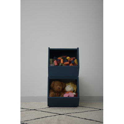 Ebern Designs SET 2 TOY BOXES Solid Wood Crate