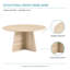 Ensemble de tables basses gigognes 2 pièces, tables de salon en bois aggloméré de style Mid-Century moderne-2009586441