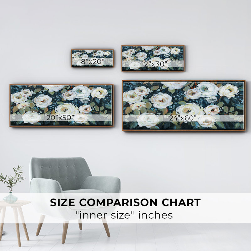 Moonlit Garden I- Framed Canvas