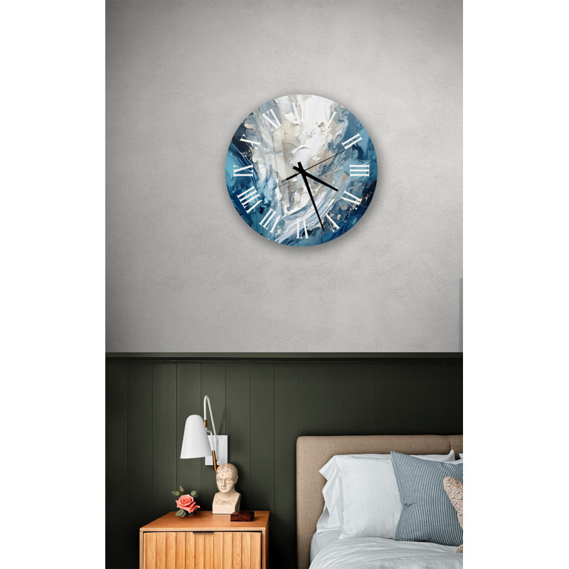 Horloge murale en verre trempé, Doré