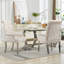 Upholstered Tufted Arm Dining Chairs-435674184