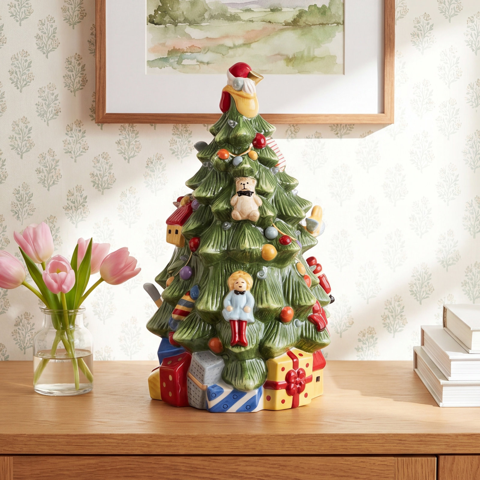 Christmas Tree Lighted Porcelain Tree