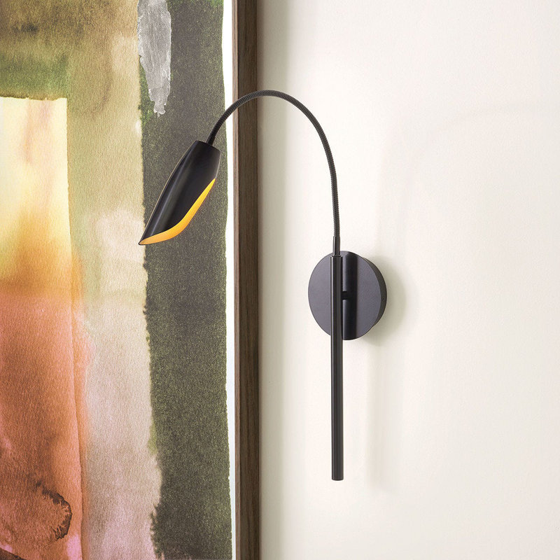1 - Light LED Wallchiere, Black