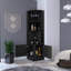 Armoire de bar d'angle, armoire à double porte, support en verre, huit supports à vin intégrés-1411816243