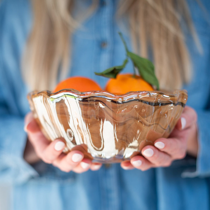 Onda Glass Decorative Bowl