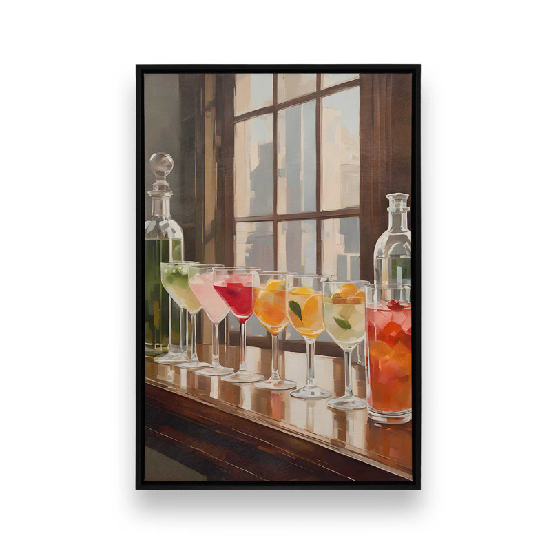 Après-midi, Impression encadrée sans passe-partout, H 18,75 po x l 12,75 po, Noir satiné