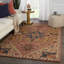 Tapis oriental bleu foncé / brun / rose en laine touffeté à la main Murphie-2071354575