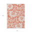 Tapis extérieur lavable antidérapant floral saumon et ivoire 10 pi x 14 pi
