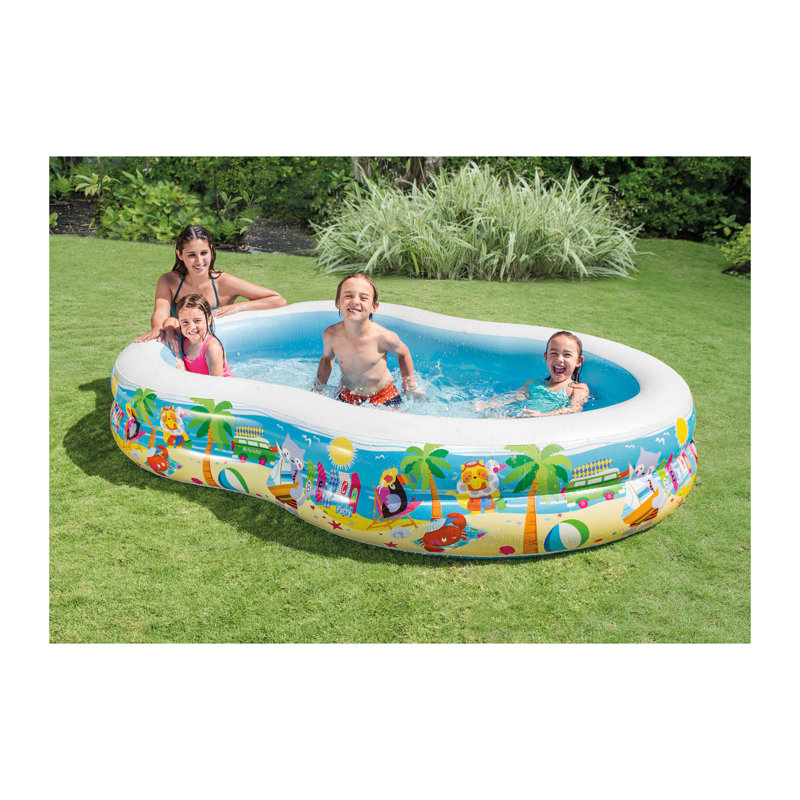 Intex 8.5ft Blue and White Inflatable Kiddie Pool