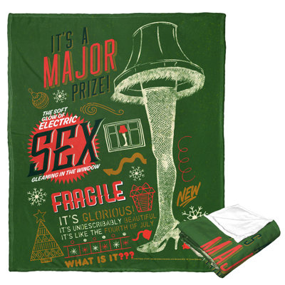 Warner Bros. A Christmas Story The Major Prize Silk Touch Throw Blanket, Nostalgic Holiday Decor, 50