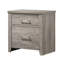 Ensemble de chambre à coucher de très grand lit 6 pièces très grand lit gris avec lit à panneaux, commode, miroir, commode et 2 tables de chevet-1635570602