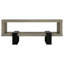 Table basse rectangulaire avec finition en bois flotté gris classique et tablette ouverte, centre de table idéal pour le salon