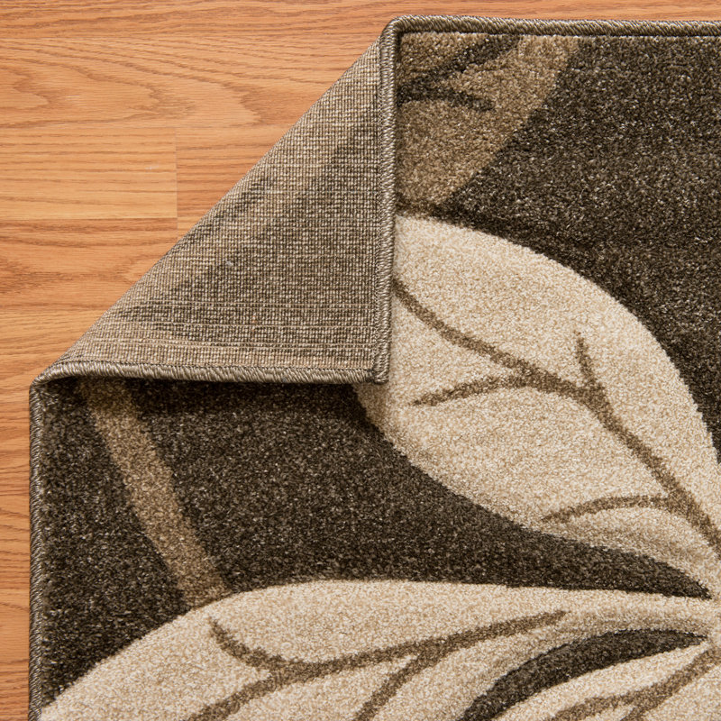 Tapis floral beige / gris / noir Pennyfield, l 7 pi 10 po x H 11 pi 2 po
