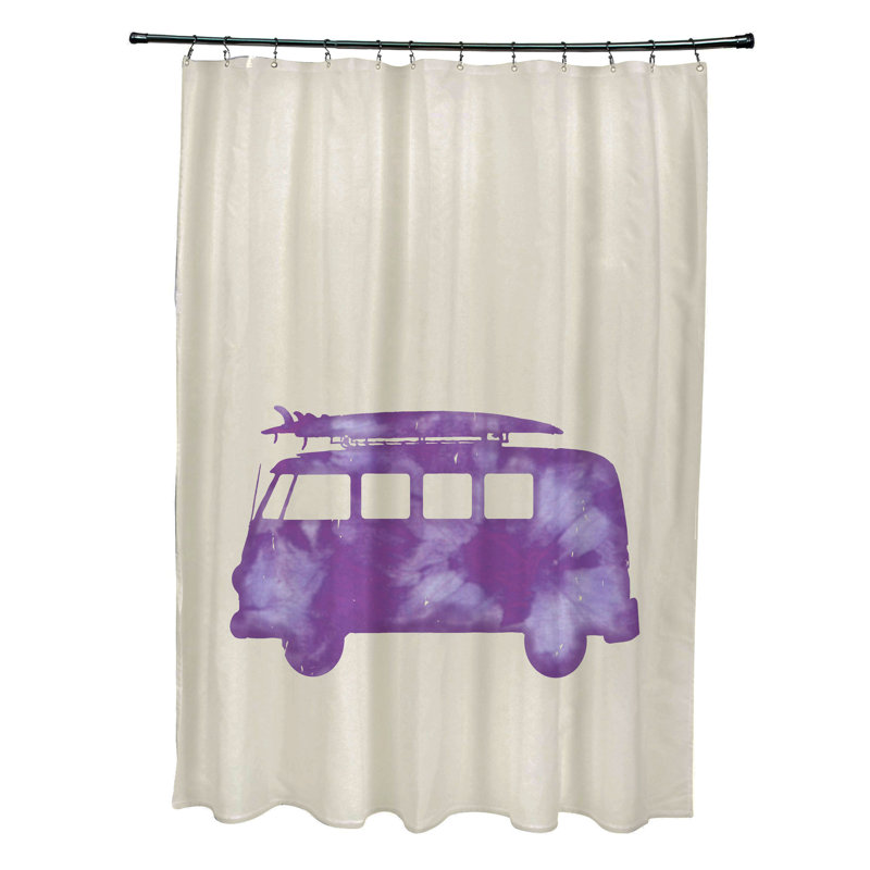 Rideau de douche simple Wally, Violet