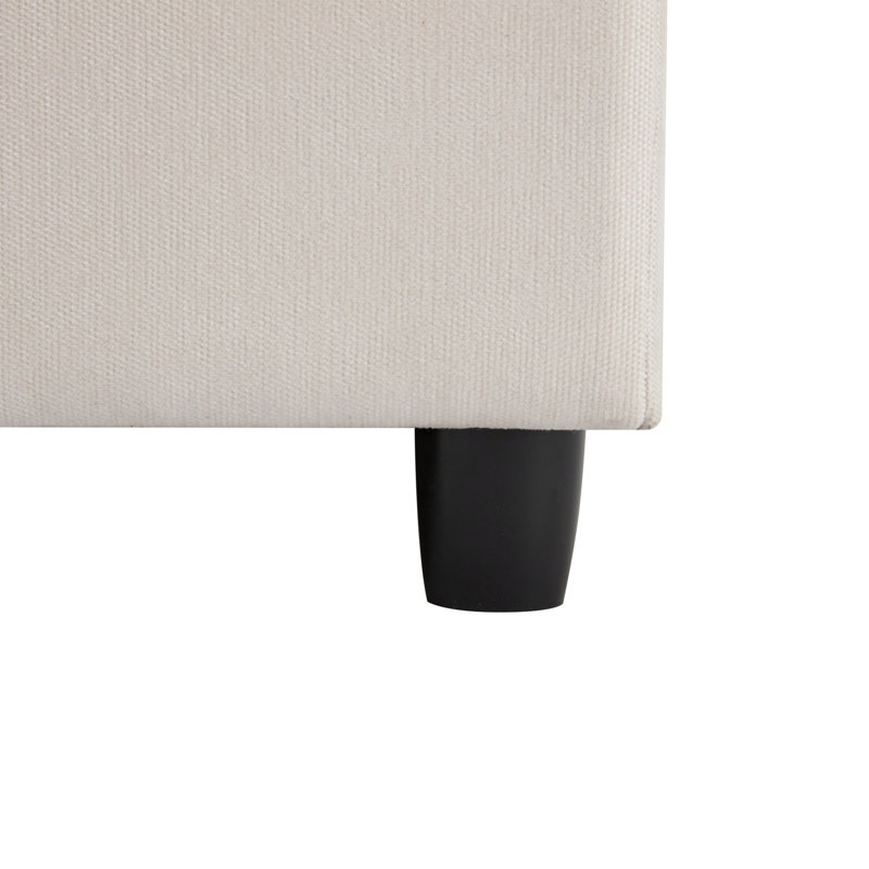  Canapé rembourré 3 places avec rangement, Beige
