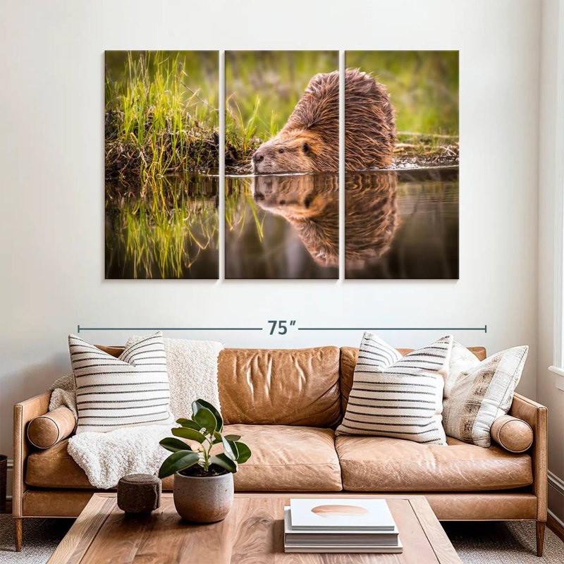 Brampt Beaver, 42" H x 65" W