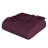 Queen Plum Cotton Woven Chevron Blanket