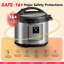 8Qt Silver Electric Pressure Cooker, 12-in-1 Multi Cooker, Stainless Steel Pot, Safe Venting & Recipe Book