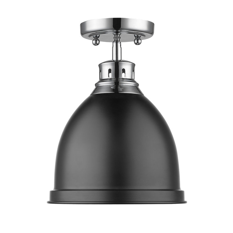 Flush Mount, Matte Black, Chrome