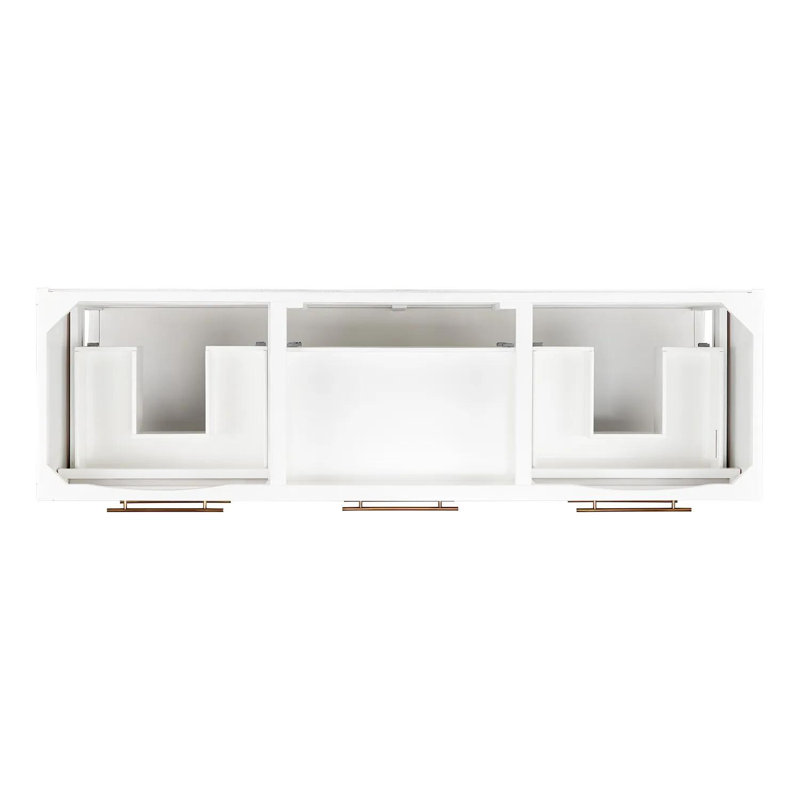 72" Robertson Double Bathroom Vanity - Cabinet Only, Bright White