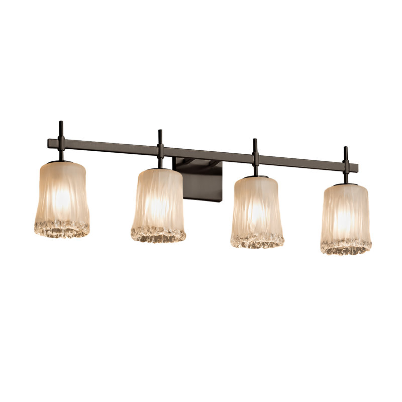 Leroux 4 - Light Vanity Light, Matte Black, White Frosted
