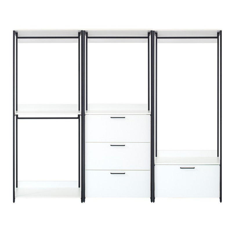 Système de penderie en bois, Blanc