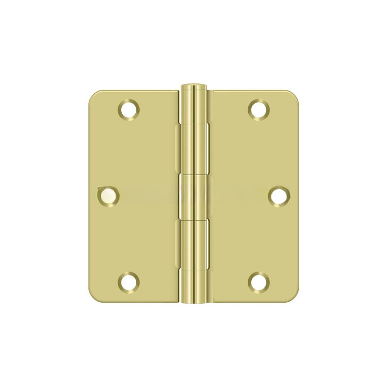 Steel Hinge, Polished Brass