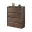 Rangement pour chaussures en bois massif brun noisette