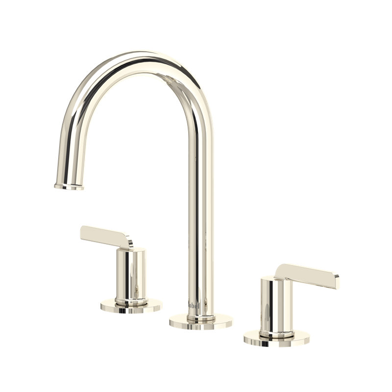 Authentica Widespread Lavatory Faucet With U-Spout, Polished Nickel