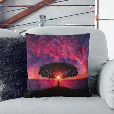 Tree at Sunset Vol.1 Scatter Cushion with Filling
