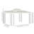 Outsunny Patio Gazebo, Double Roof Outdoor Gazebo Canopy Shelter with Screen Decorate Corner Frame, for Garden, Lawn, Backyard and Deck