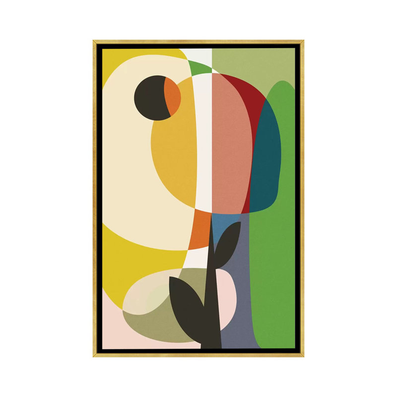 «Mid Century Garden II» par Ana Rut Bré - impression d'art graphique, Aucun mat, Toile encadrée d'or