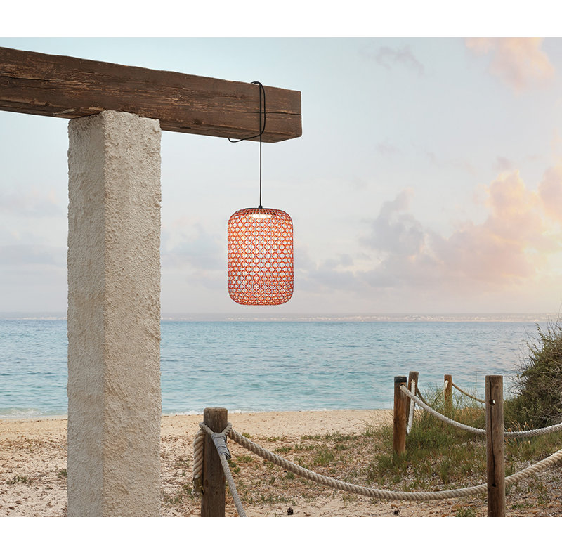 Nans 1 - Light LED Pendant, Red, 12.4" H x 12.4" W x 12.4" D