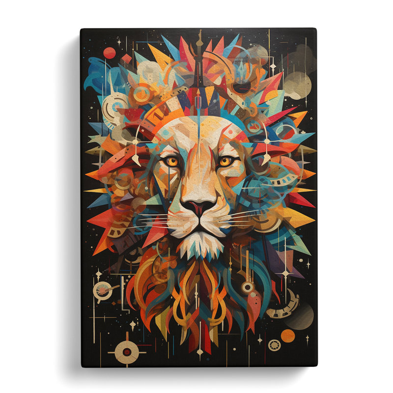 Leo Zodiac Dadaism No.2 - Wrapped Canvas, 60cm H x 40cm W x 3cm D