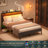 Jaquaya Storage Bed with Headboard, LED Lights and Charging Station-351043230-351043229