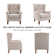 Button-Tufted Small Wingback Accent Chair with Rolled Arm and Thick Padded Cushion