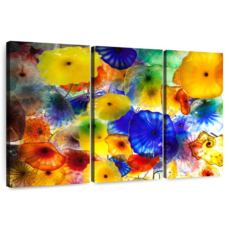 Avery Chihouli, sculptures en verre, hôtel Bellagio, H 48 po x l 74 po