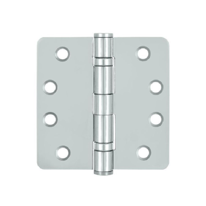 102'' x 102'' Steel Butt Bearing Hinge, Polished Chrome